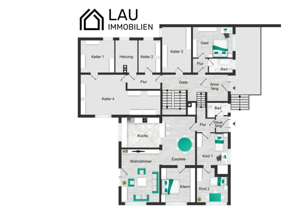 Einliegerwohnung und UG